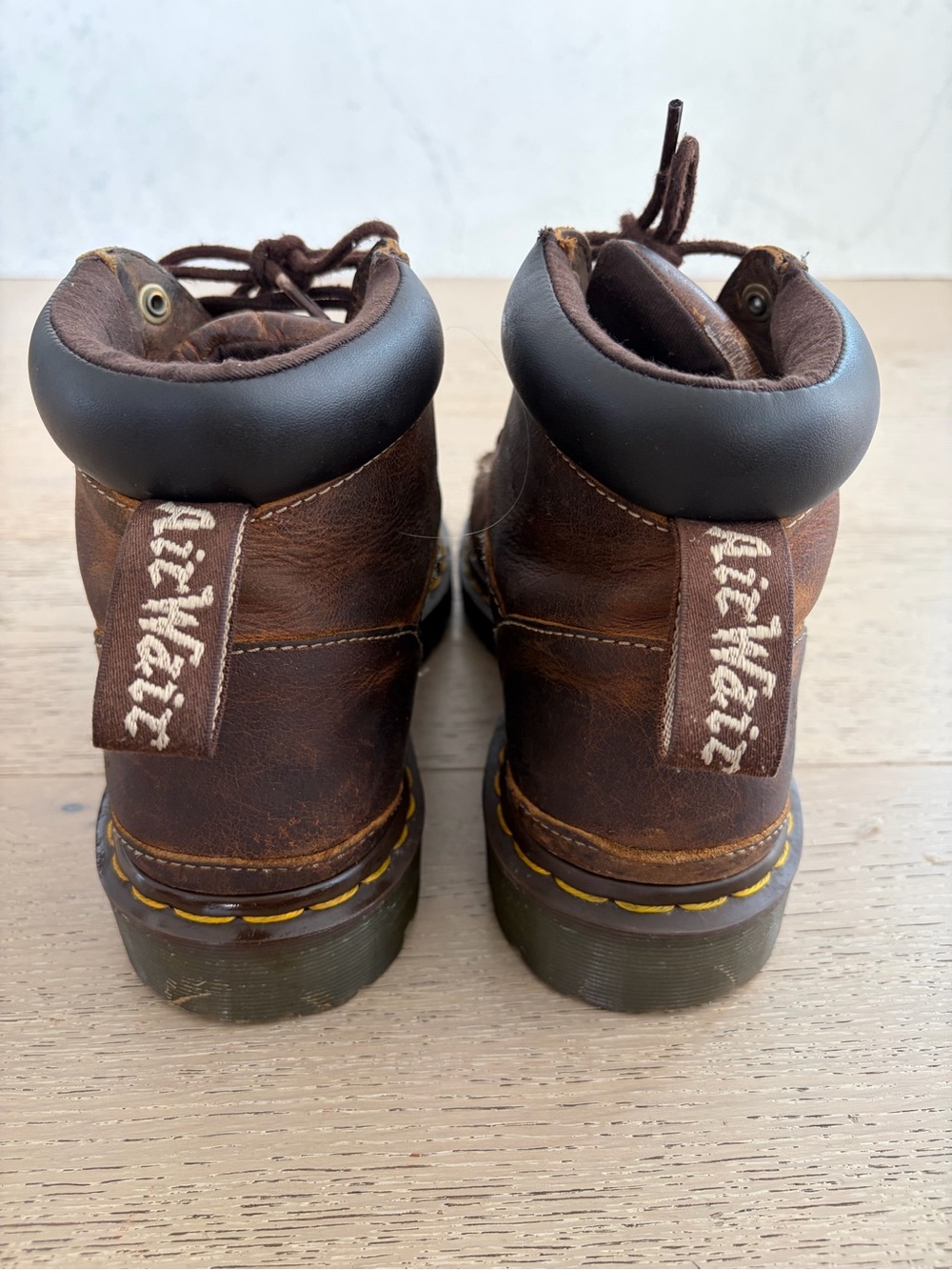Dr. Martens Men's Alderton Brown Leather Lace-Up Rugged Work Boots 11 - Picture 5 of 9